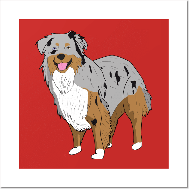 Australian Shepherd Wall Art by AMCArts